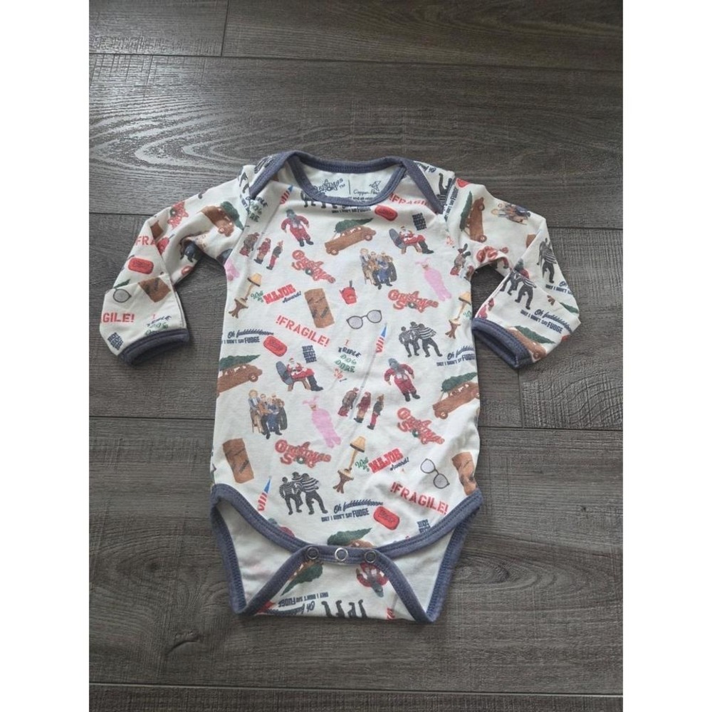 Copper pearl Christmas story onsie‎ size 3-6 mos